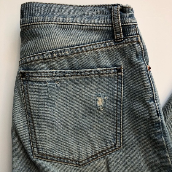 Free People Women’s 27 Destroyed Syxx Boyfriend Jeans Denim Blue OB548601 - Picture 6 of 10